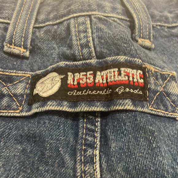 Vintage Retro Reynolds & Perry RP55 Jeans 42” Blue Distressed Denim Cargo Shorts - Picture 12 of 16